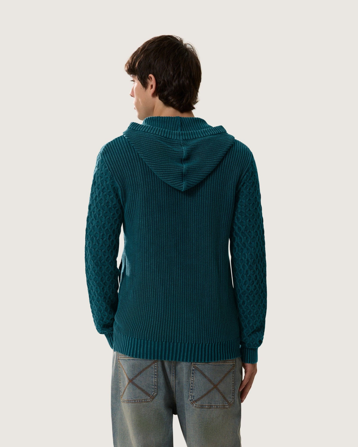 Felpa in maglia con cappuccio e zip uomo uomo - Scorpion Bay