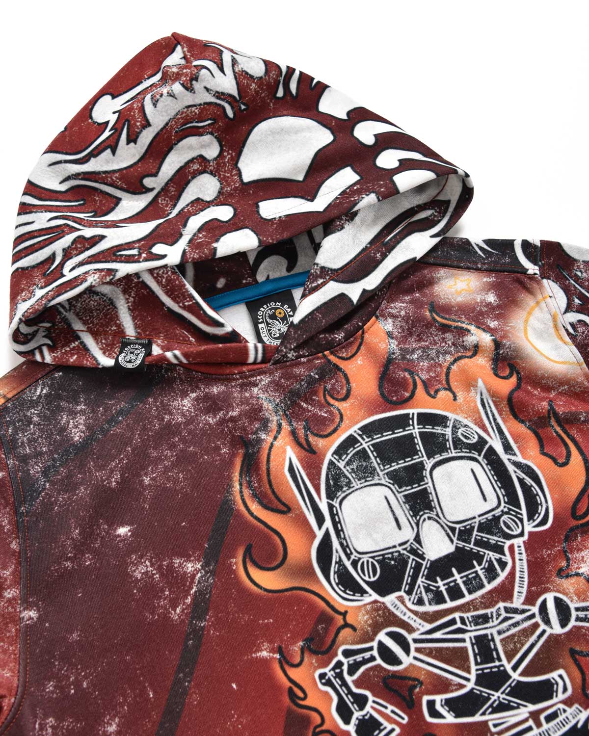 Felpa stampata all - over “Surfing Robot” bambino - Scorpion Bay