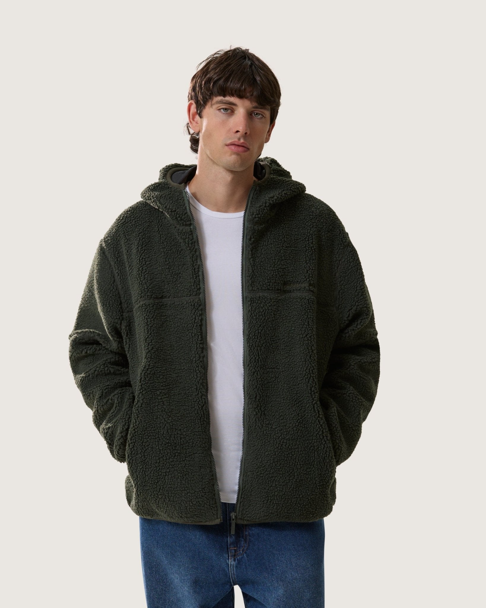 Giacca Teddy con cappuccio e zip uomo - Scorpion Bay
