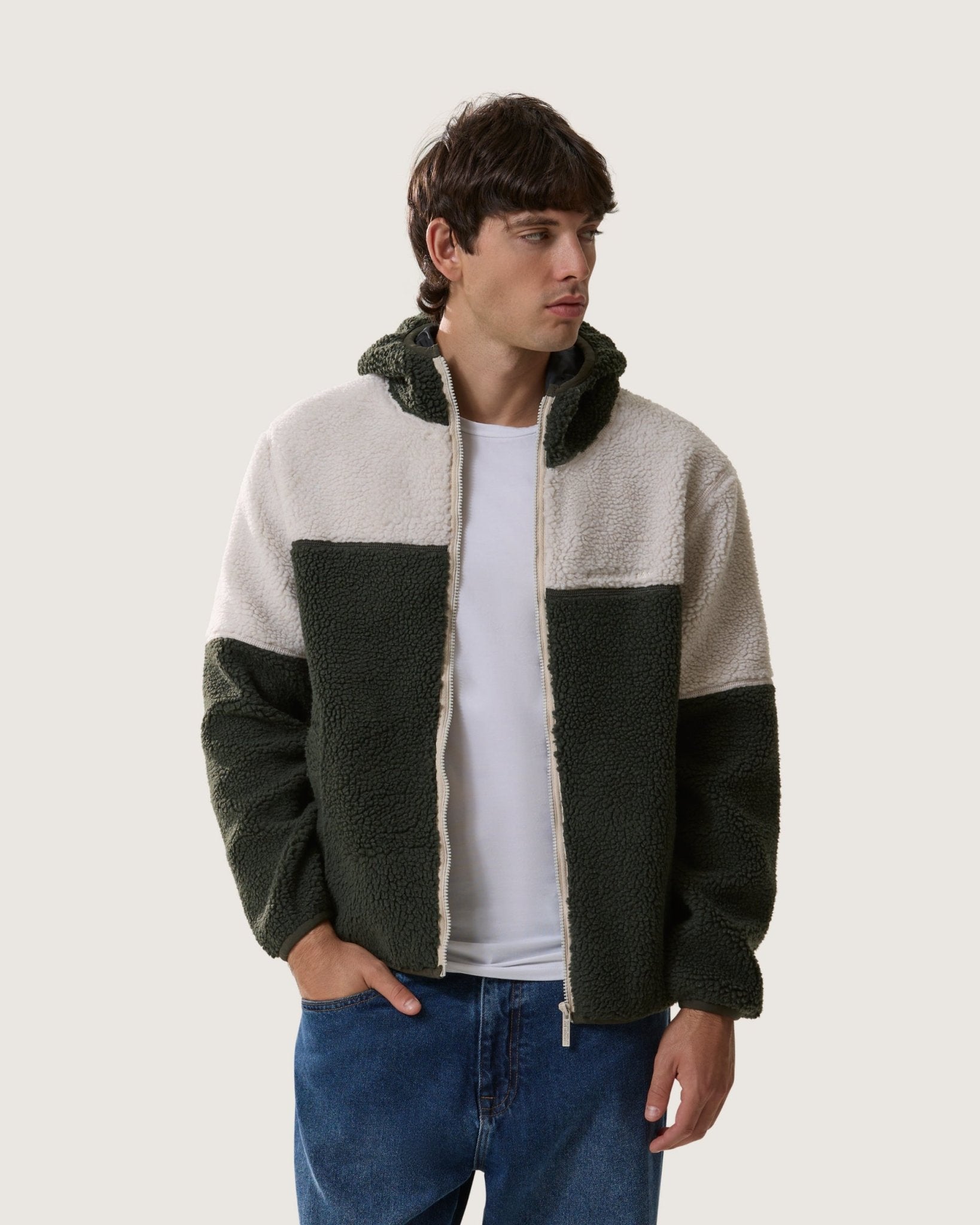 Giacca Teddy con cappuccio e zip uomo - Scorpion Bay
