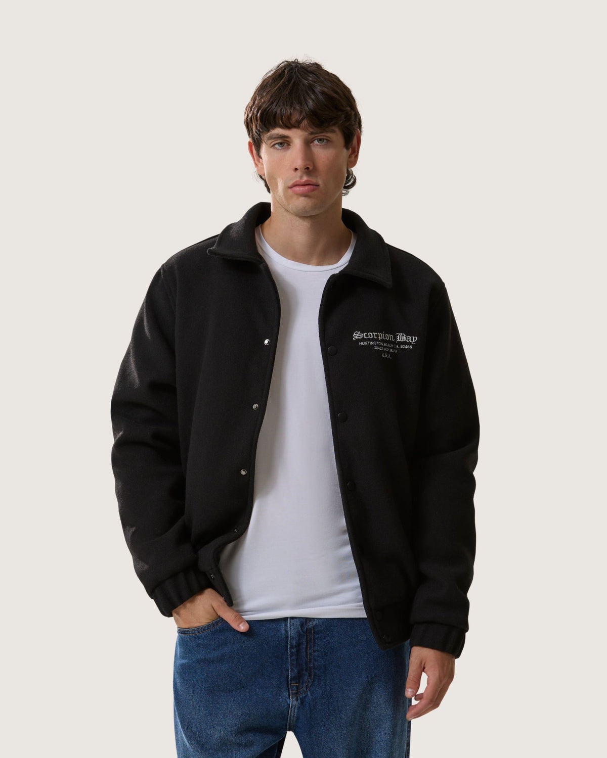 Giacca Varsity imbottita con ricami "Tribal Crest" uomo - Scorpion Bay