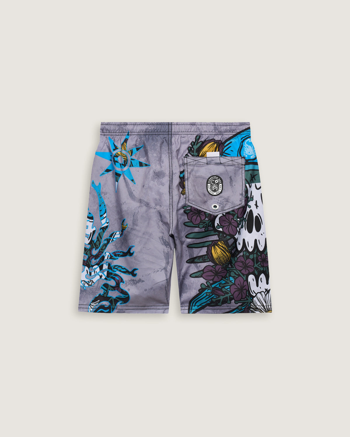 Bambino | Jam Short "Army Skull" Colore Antracite
