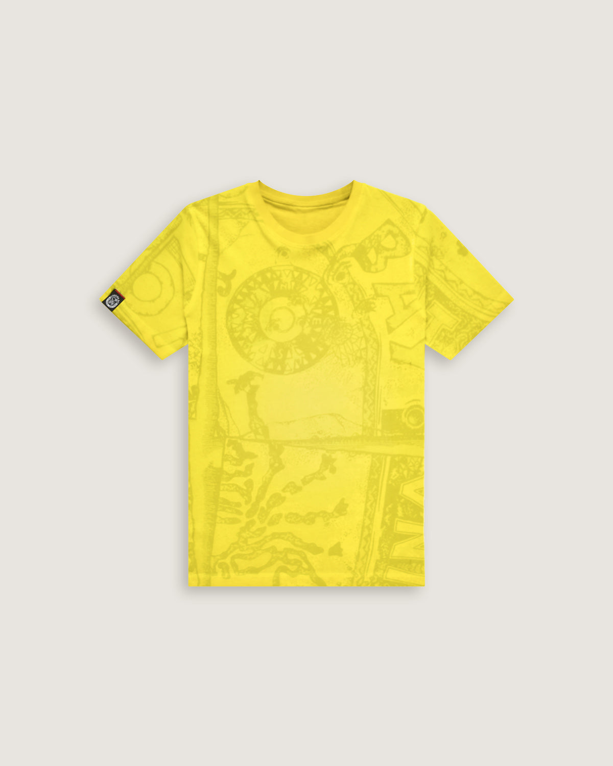 Child | Doubleface t-shirt "Quarter Logo" acid green color