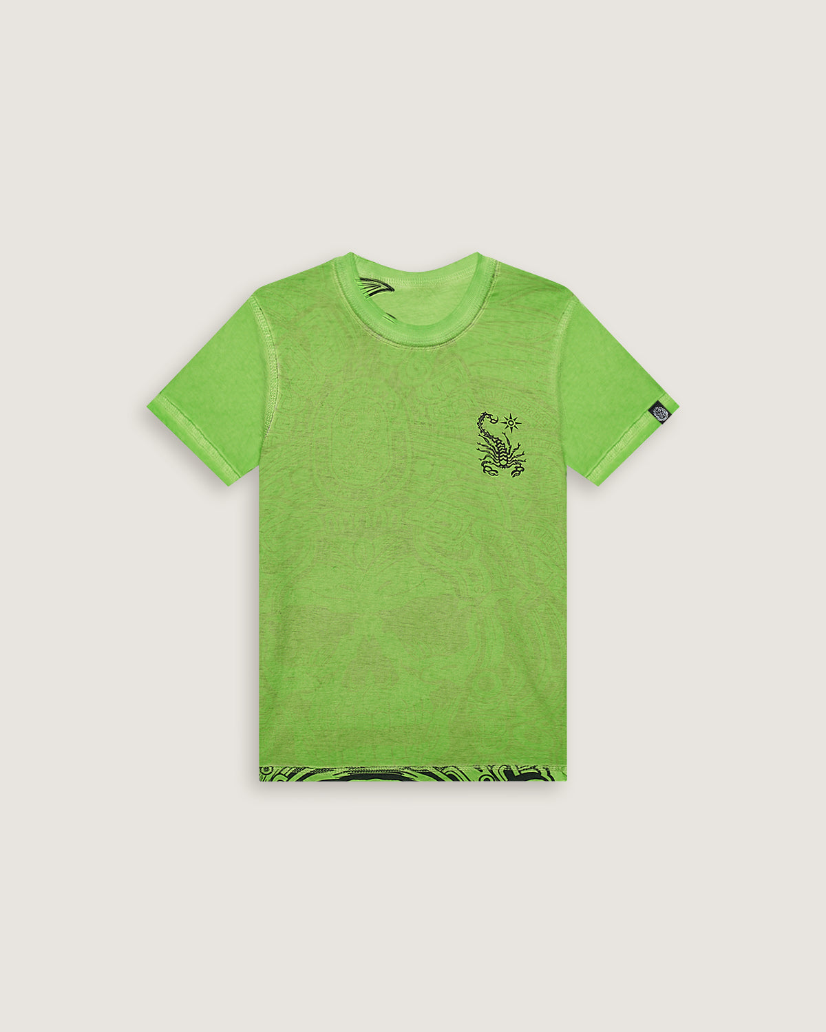 Child | Doubleface t-shirt "Aztec Mask" Color Lime