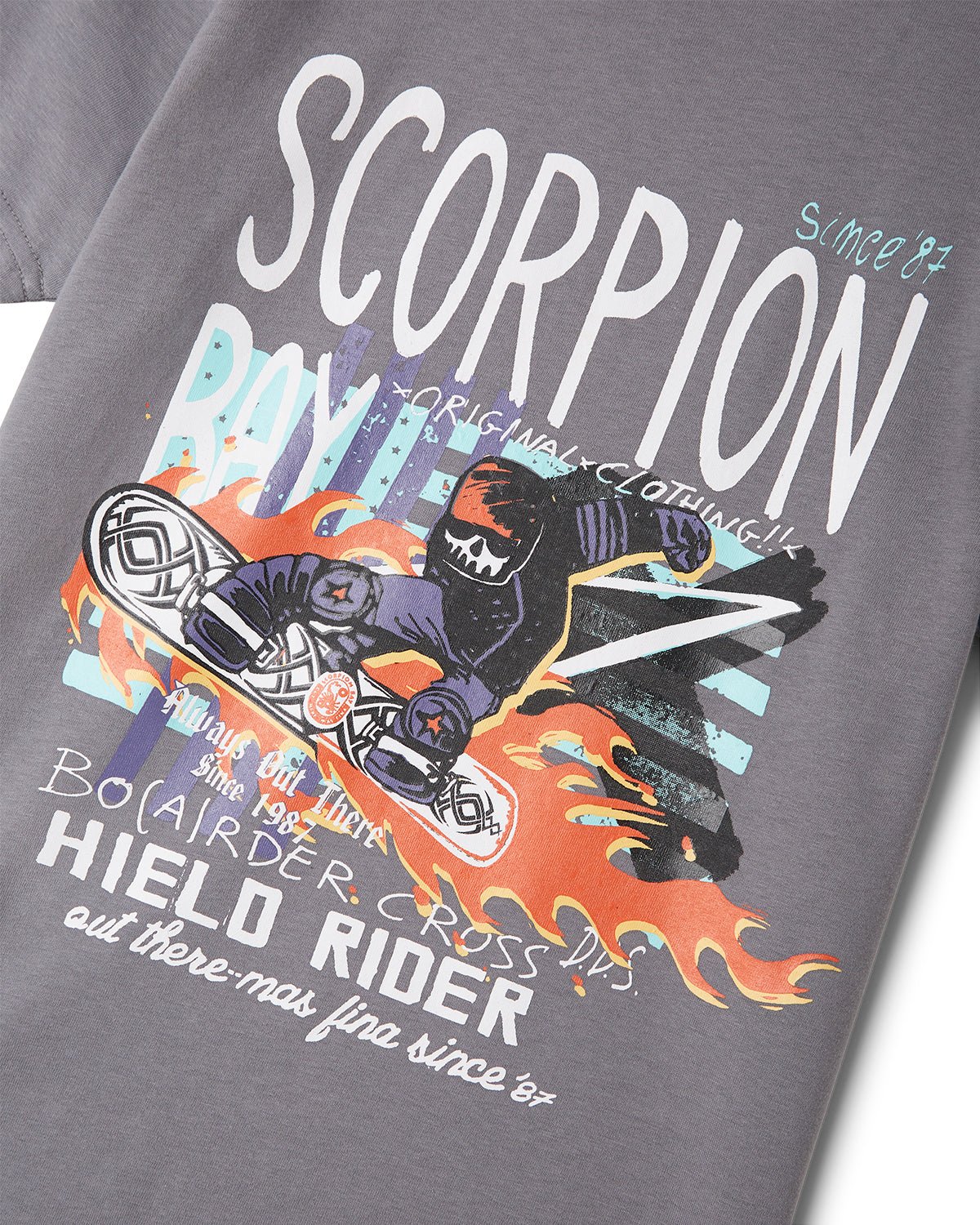 T-Shirt a manica corta stampata "Flames Rider" bambino - Scorpion Bay
