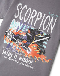 T-Shirt a manica corta stampata "Flames Rider" bambino - Scorpion Bay