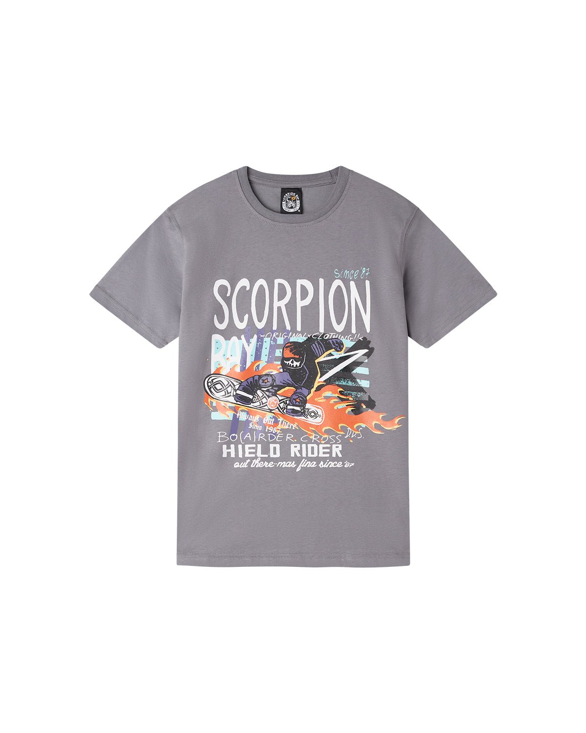 T-Shirt a manica corta stampata "Flames Rider" bambino - Scorpion Bay