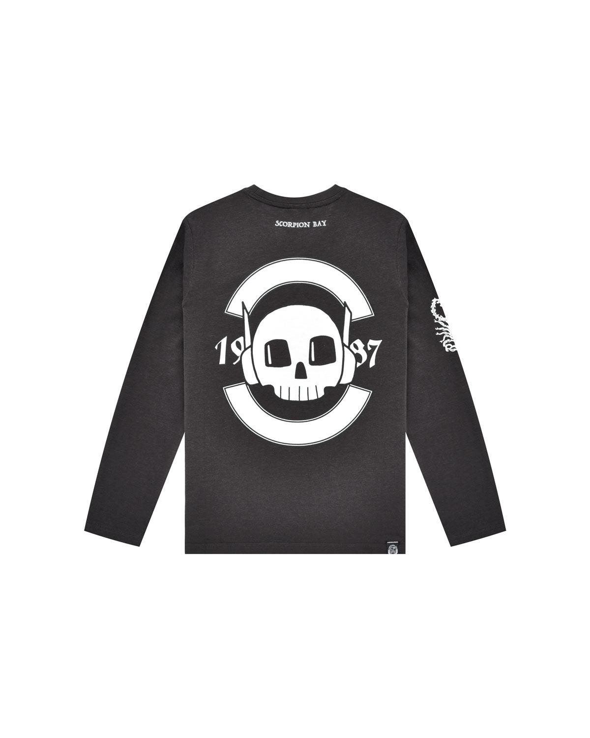 T-Shirt a manica lunga stampata "Robot Skull" bambino - Scorpion Bay