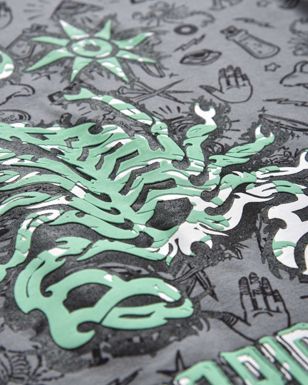 T-Shirt a manica lunga stampata "Sketches" bambino - Scorpion Bay