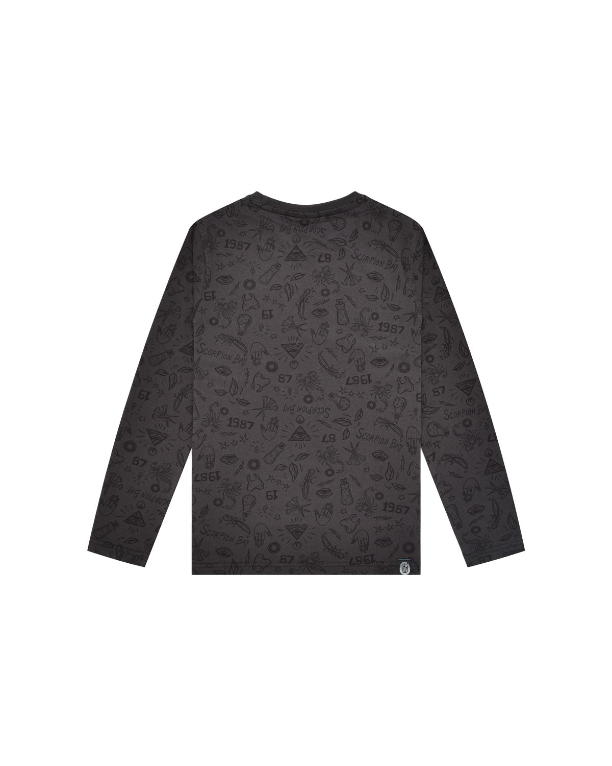 T-Shirt a manica lunga stampata "Sketches" bambino - Scorpion Bay