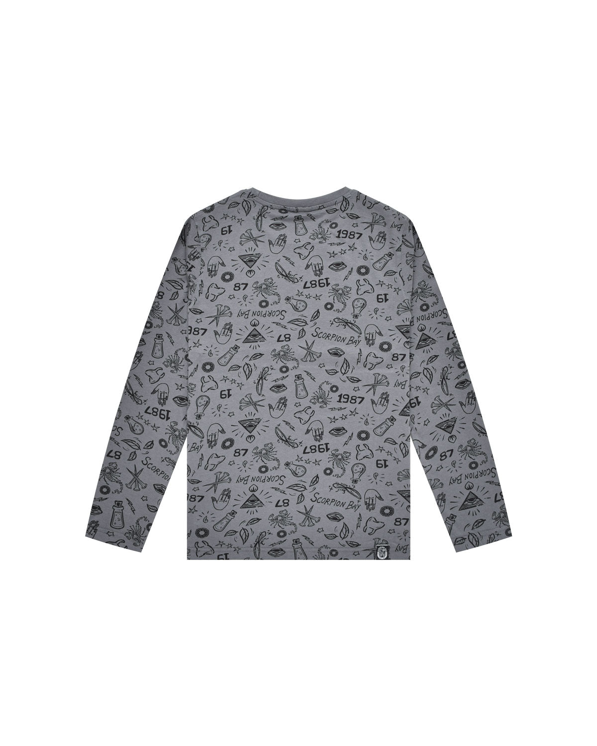 T-Shirt a manica lunga stampata "Sketches" bambino - Scorpion Bay