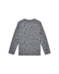 T-Shirt a manica lunga stampata "Sketches" bambino - Scorpion Bay