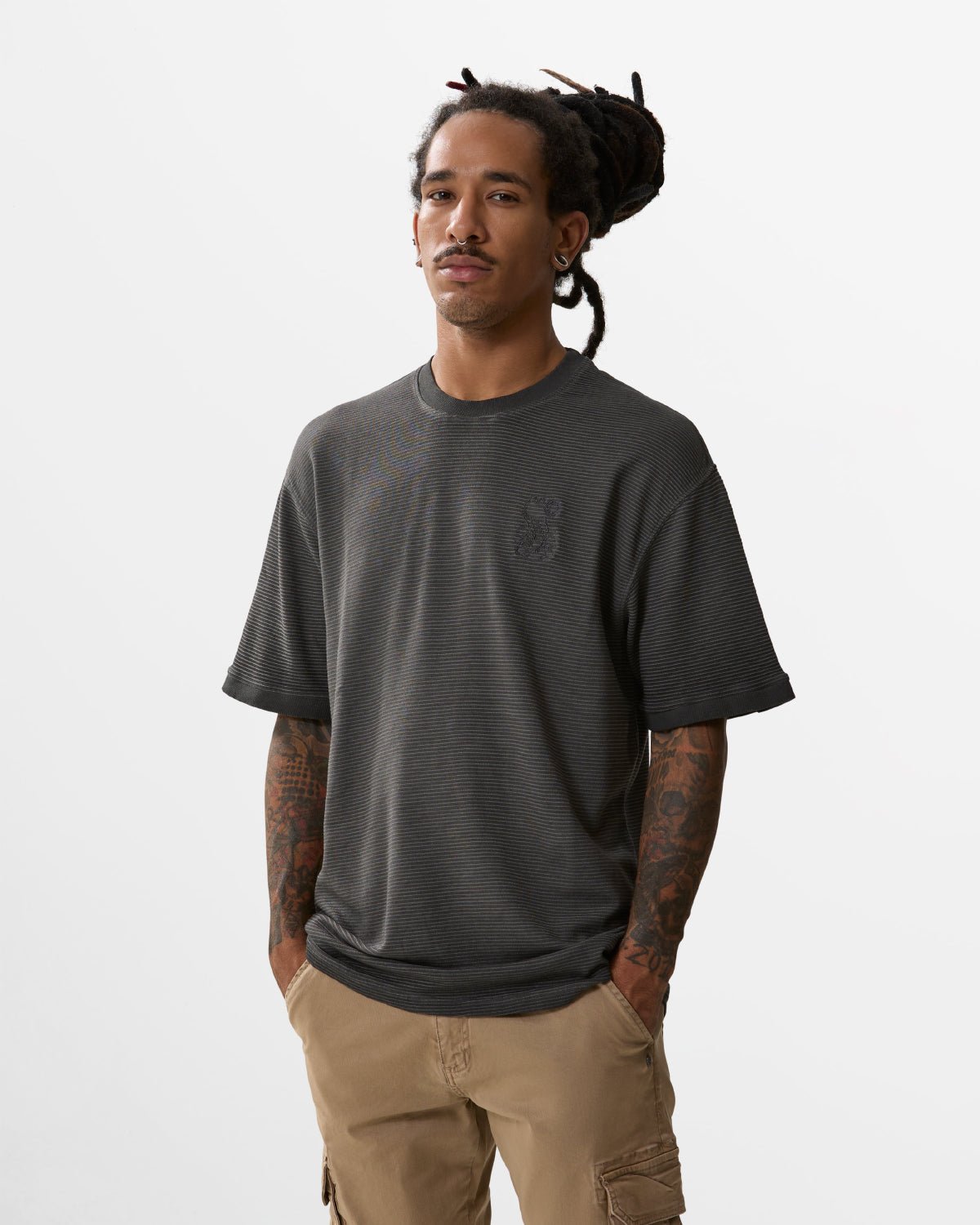 T-Shirt a maniche corte a coste "Essential" uomo - Scorpion Bay