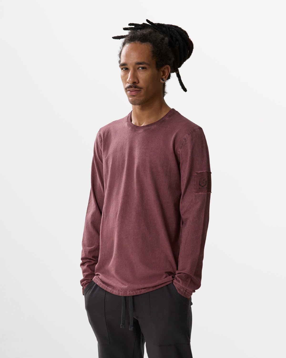 T-Shirt a maniche lunghe a coste "Essential" uomo - Scorpion Bay