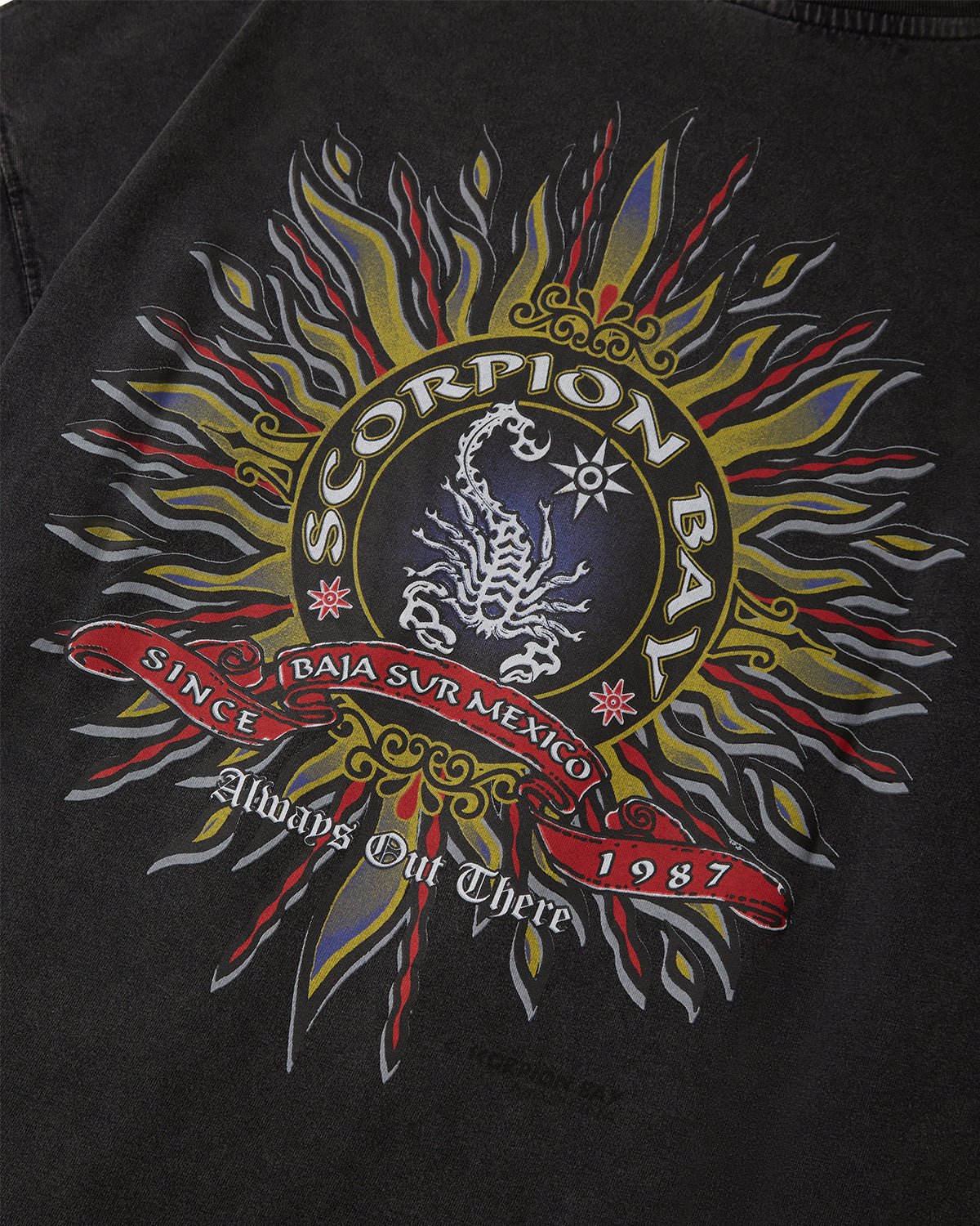 T-shirt boxy d'archivio "Baja Sun" uomo - Scorpion Bay