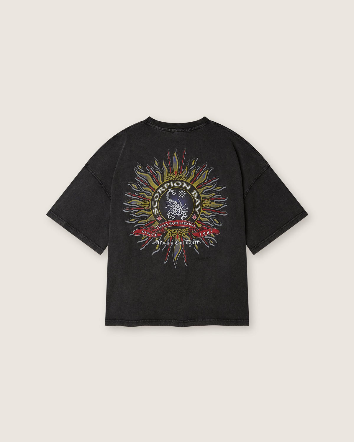 T-shirt boxy d'archivio "Baja Sun" uomo - Scorpion Bay