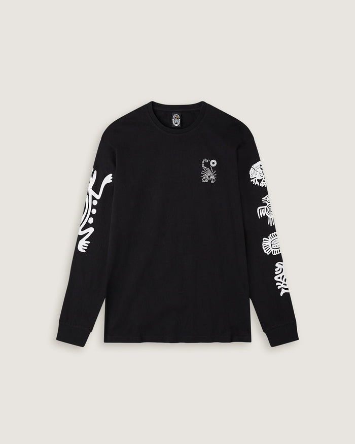 T-shirt manica lunga stampata "Aztec Symbols" uomo - Scorpion Bay