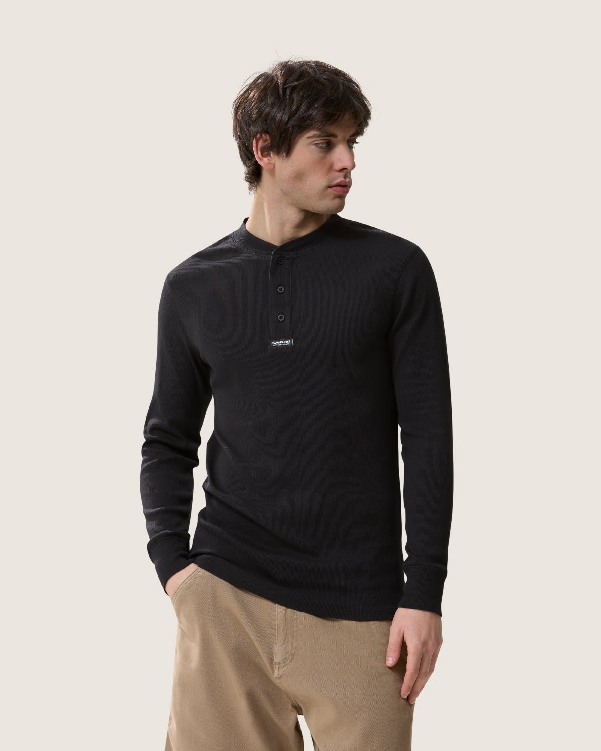 T-shirt serafino "Essential" a maniche lunghe uomo - Scorpion Bay