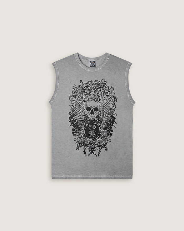 T-shirt smanicata stampata "Oniric Skull" uomo - Scorpion Bay