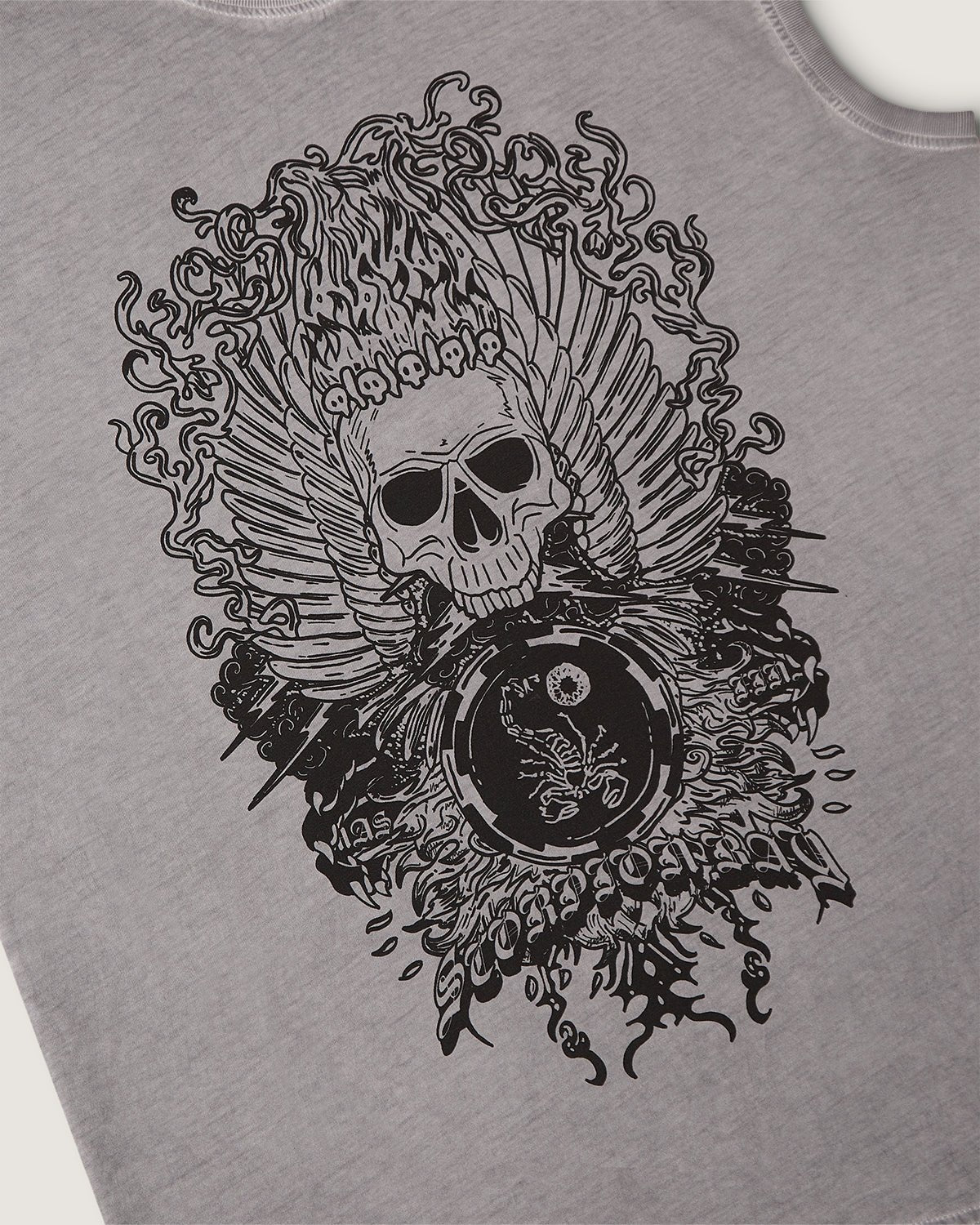 T-shirt smanicata stampata "Oniric Skull" uomo - Scorpion Bay