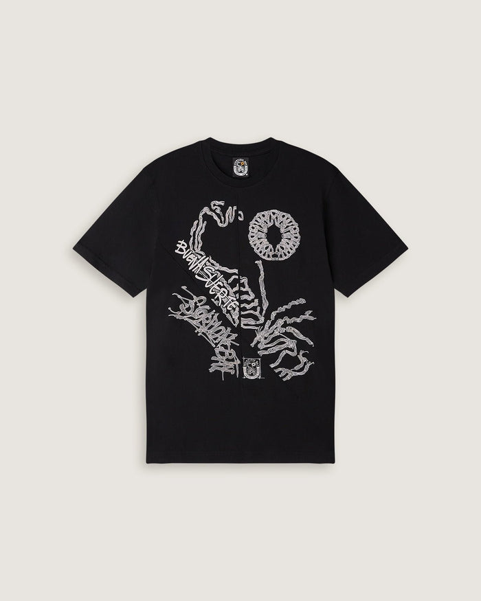 T-shirt stampata "Buona Suerte" con pin - tuck uomo - Scorpion Bay