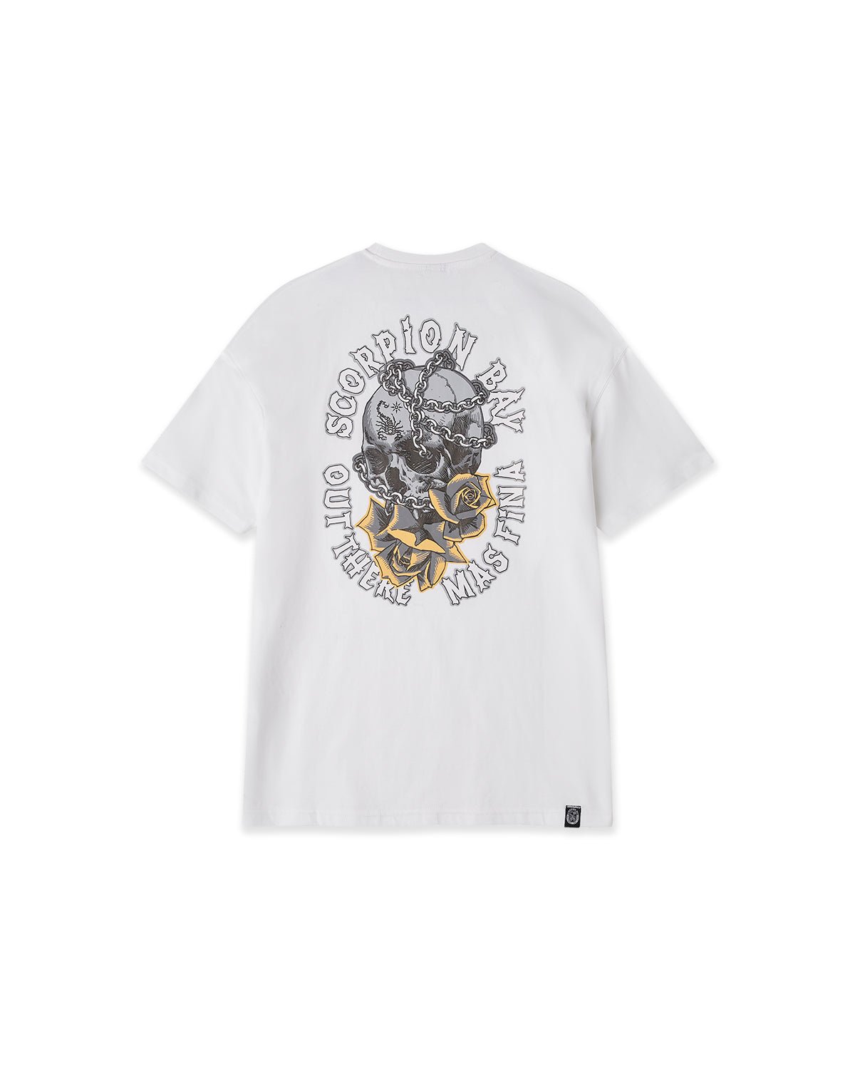 T-Shirt stampata "Chained Skull & Roses" uomo - Scorpion Bay