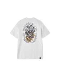 thedifferent T-Shirt Uomo Scollo V Teschio Skull Cappello Uccello Bird - Bianco thedifferent T-Shirt Uomo Scollo V Teschio Skull Cappello Uccello Bird - Bianco