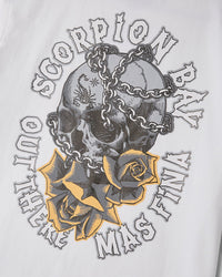 T-Shirt stampata "Chained Skull & Roses" uomo - Scorpion Bay