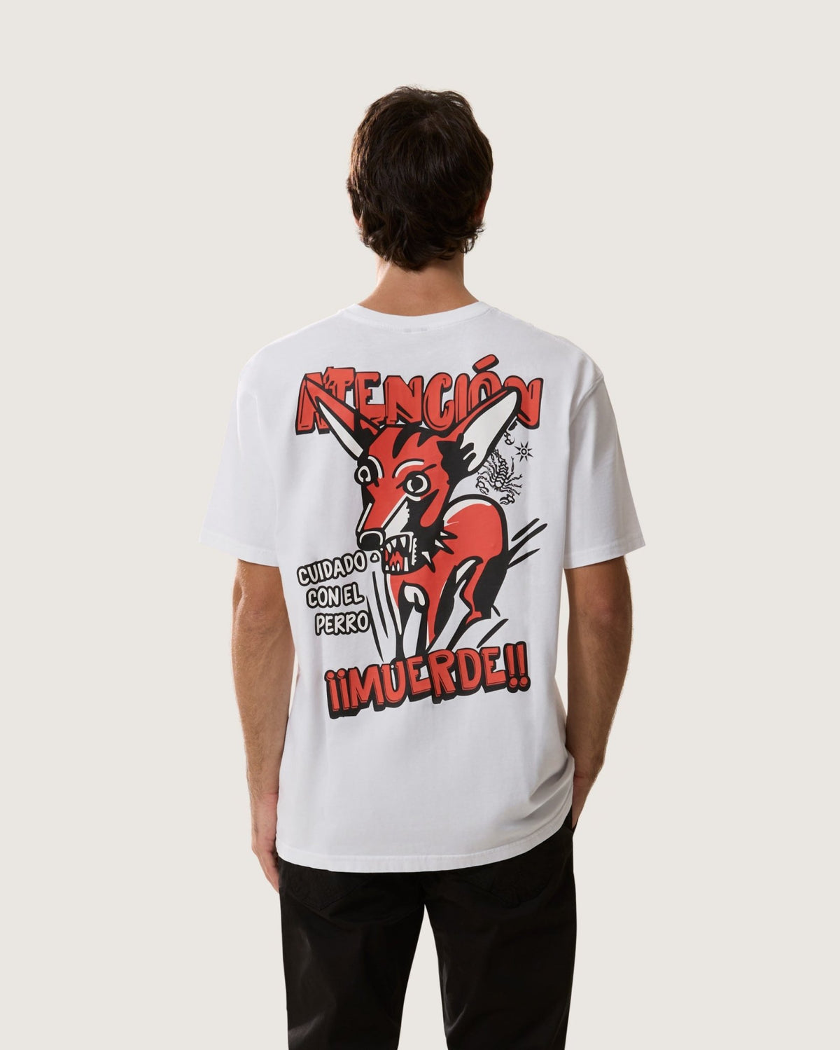 T-Shirt stampata "Cuidado Con El Perro" uomo - Scorpion Bay