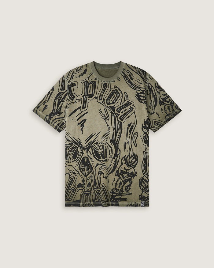 T-shirt stampata double face "Sacrifice" uomo - Scorpion Bay