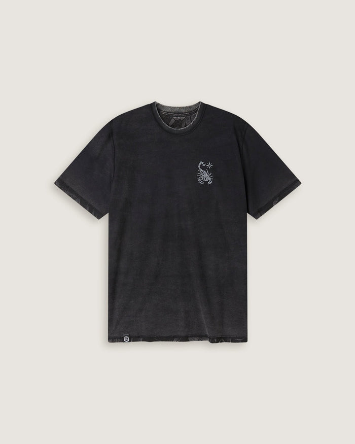 T-shirt stampata double face "Snake & Flowers" uomo - Scorpion Bay