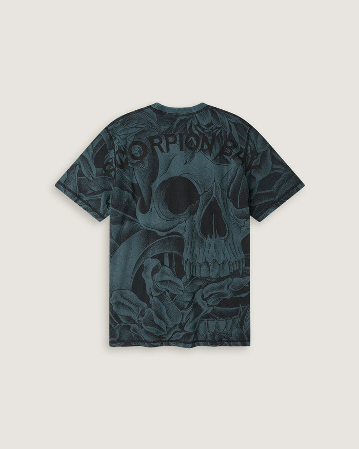T-shirt stampata double face "Snake & Flowers" uomo - Scorpion Bay