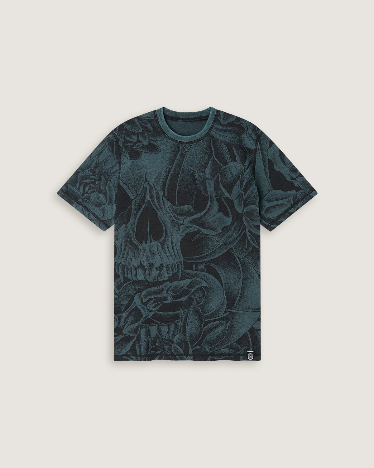 T-shirt stampata double face "Snake & Flowers" uomo - Scorpion Bay