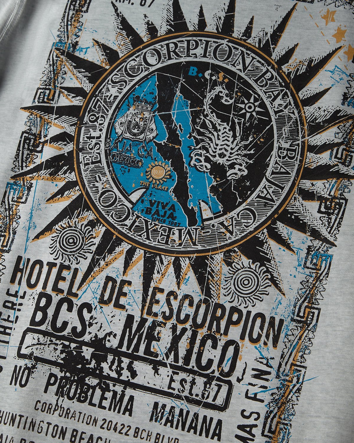 T-shirt stampata "Hotel Map" uomo - Scorpion Bay