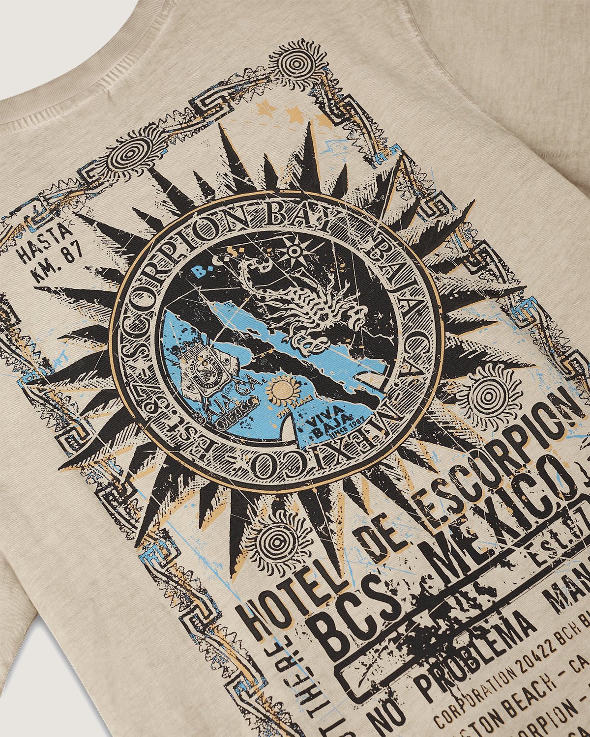 T-shirt stampata "Hotel Map" uomo - Scorpion Bay