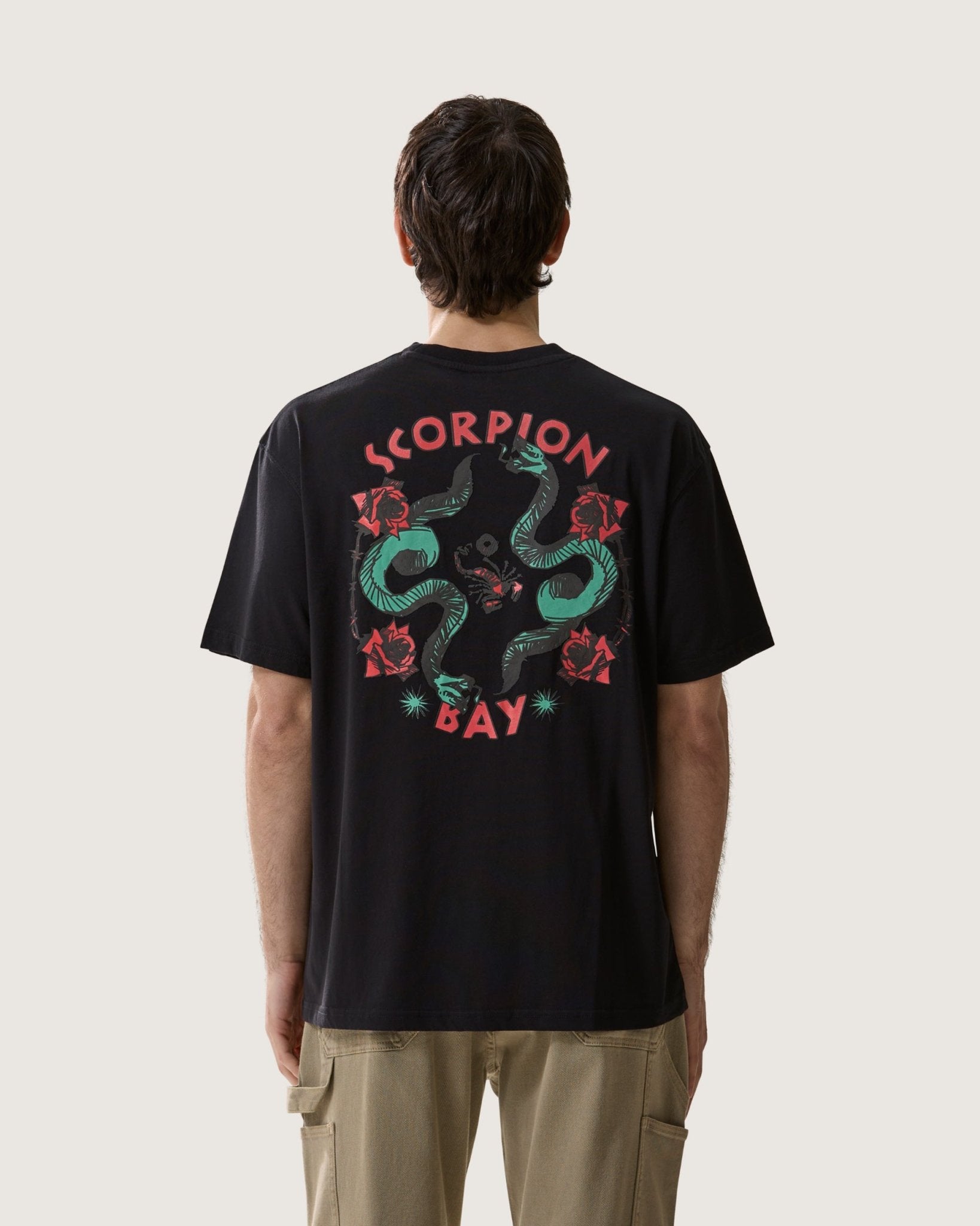 T-shirt stampata "Snakes’N’Roses" uomo - Scorpion Bay