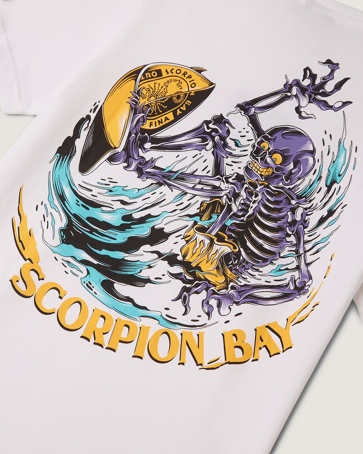 T-shirt stampata "Surfing Skeleton" bambino - Scorpion Bay