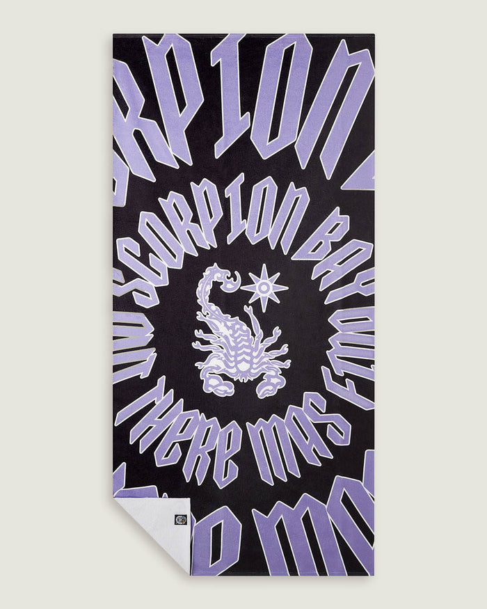 Telo mare stampato "Gothic Lettering" - Scorpion Bay