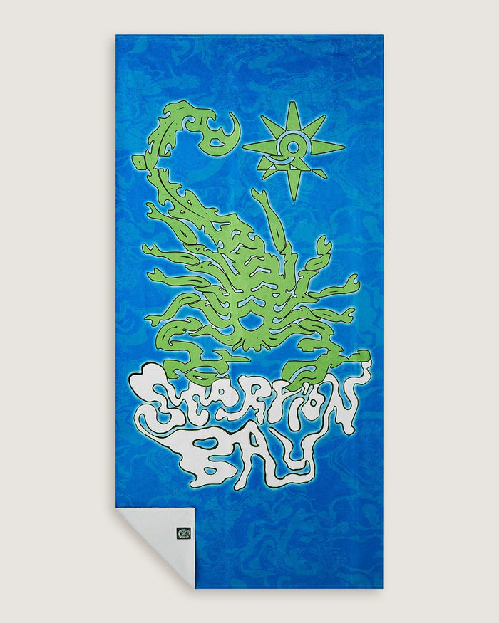 Telo mare stampato "Psycho Lettering" - Scorpion Bay