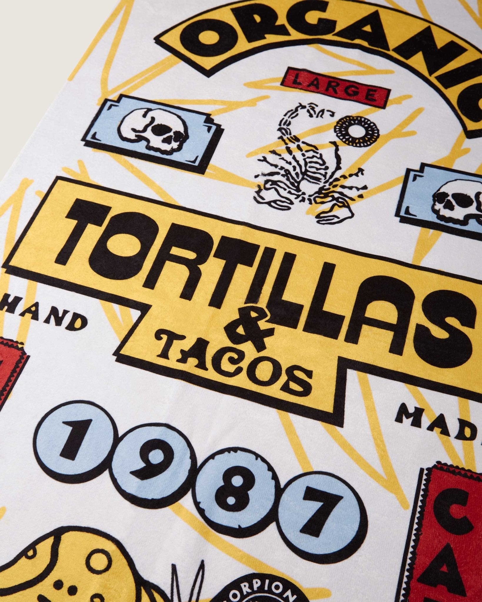 Telo mare stampato "Tortillas & Tacos" - Scorpion Bay