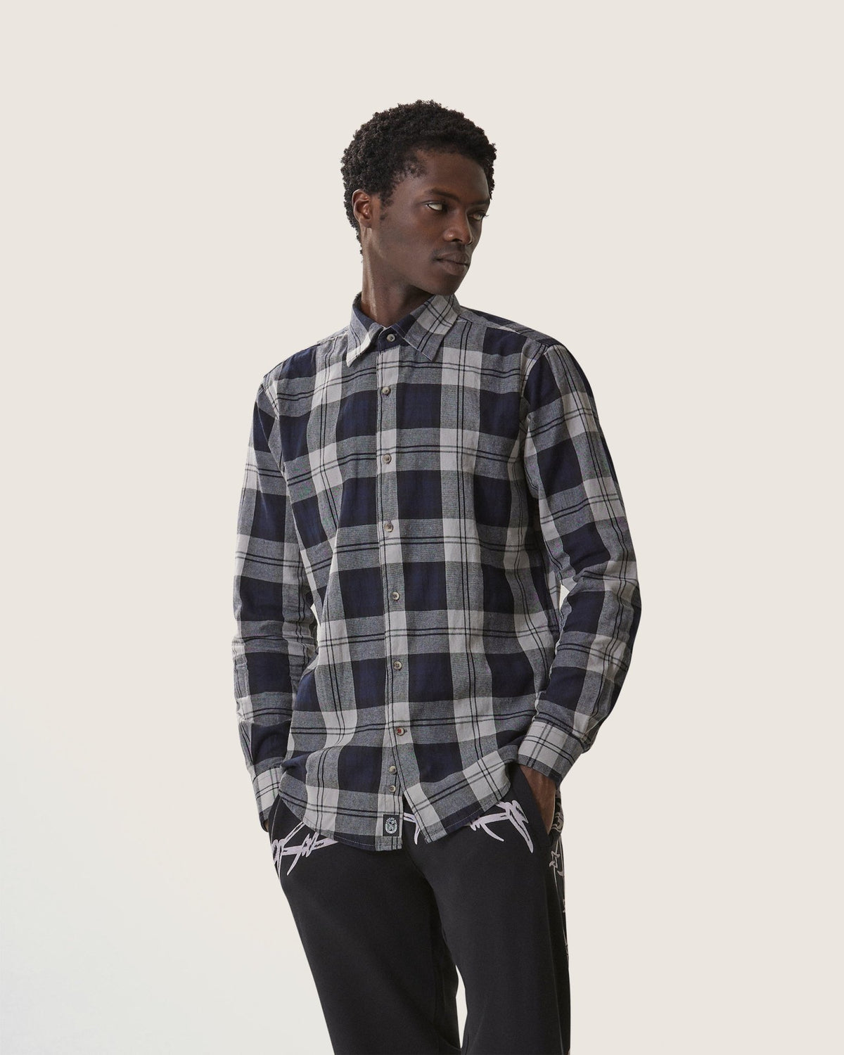 Uomo | Camicia In Tessuto A Scacchi Color Nero - Scorpion Bay