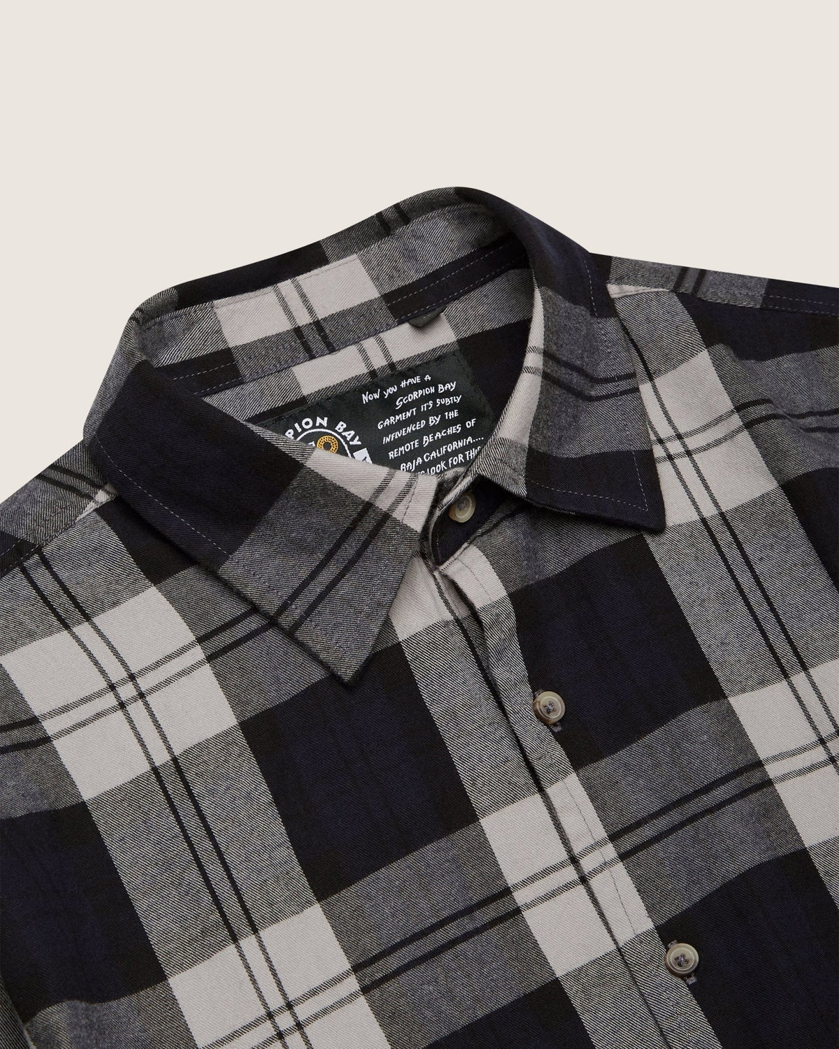 Uomo | Camicia In Tessuto A Scacchi Color Nero - Scorpion Bay