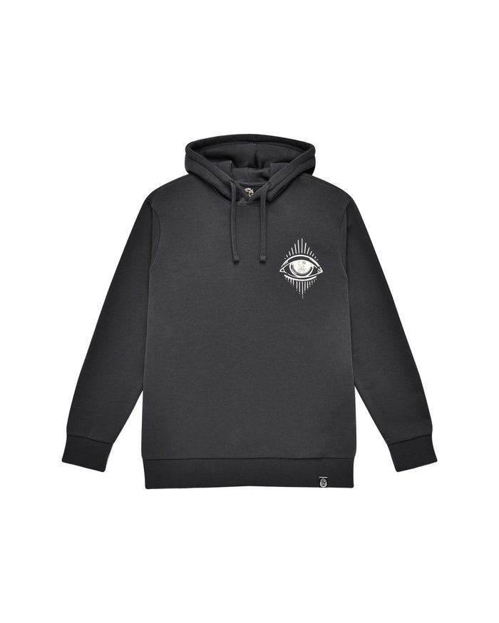 Uomo | Felpa Con Cappuccio Color Carbone E Stampa "Baydreamer" - Scorpion Bay