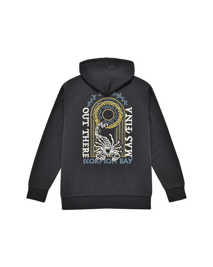 Uomo | Felpa Con Cappuccio Color Carbone E Stampa "Baydreamer" - Scorpion Bay