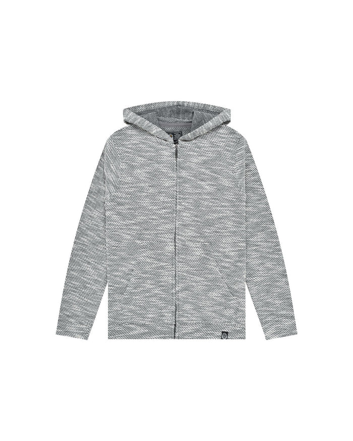 Uomo | Pullover Bianco In Maglia Con Cappuccio E Zip - Scorpion Bay