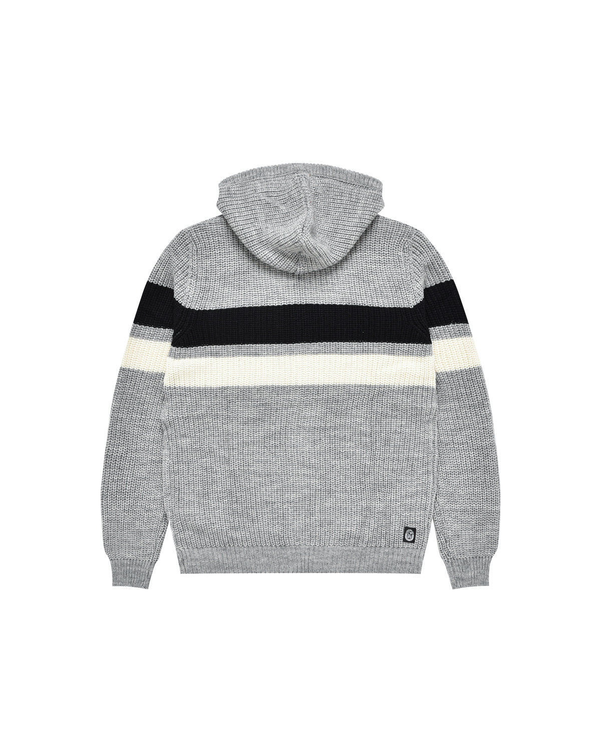 Uomo | Pullover In Maglia A Righe Grigio Con Cappuccio Teddy - Scorpion Bay