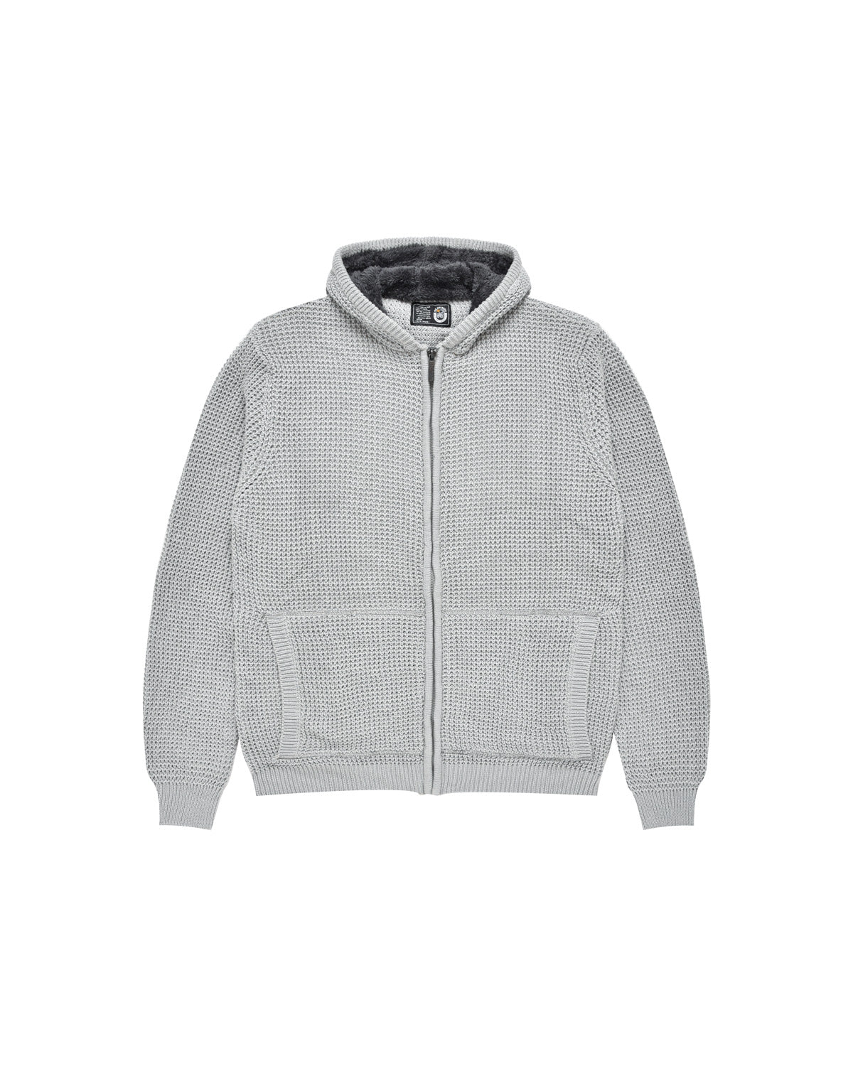 Uomo | Pullover In Maglia Grigio Con Cappuccio Teddy - Scorpion Bay