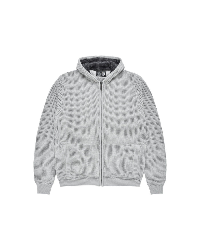 Uomo | Pullover In Maglia Grigio Con Cappuccio Teddy - Scorpion Bay