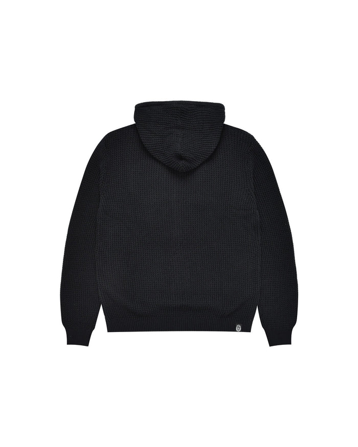 Uomo | Pullover In Maglia Nero Con Cappuccio Teddy - Scorpion Bay