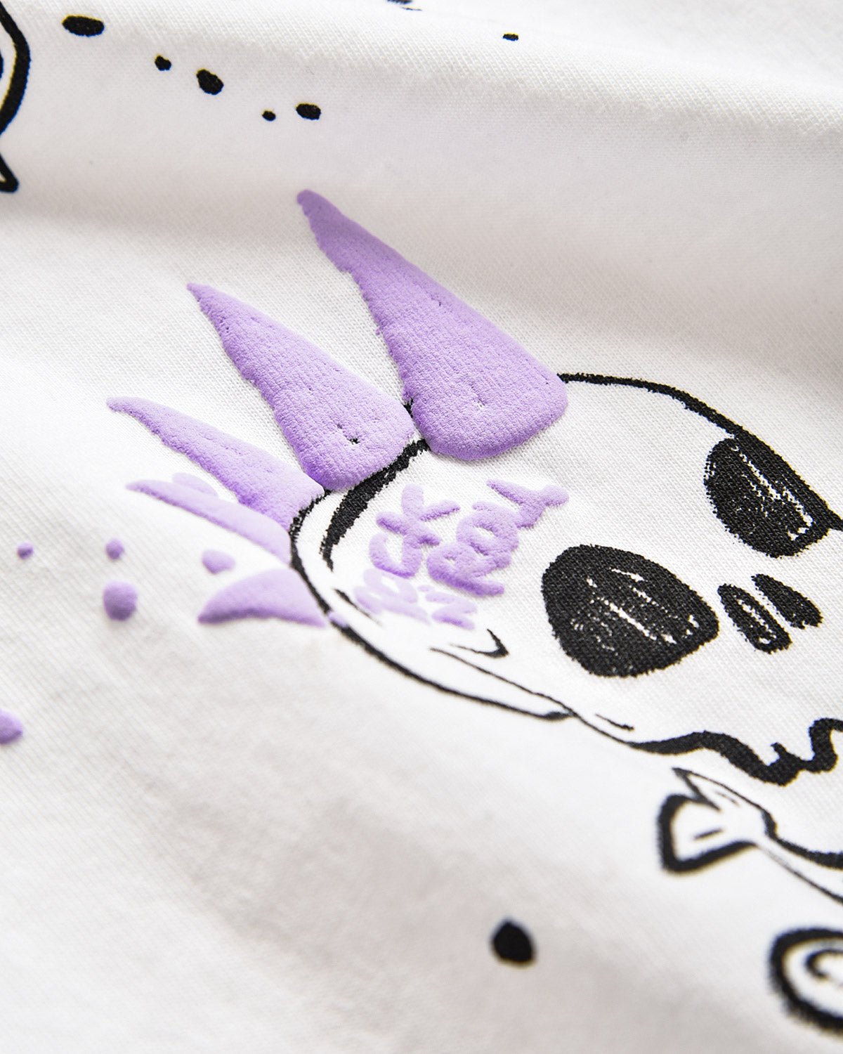 Uomo | T-Shirt Graffiti "Sketch" Bianca 100% Cotone Fit Relaxed - Scorpion Bay